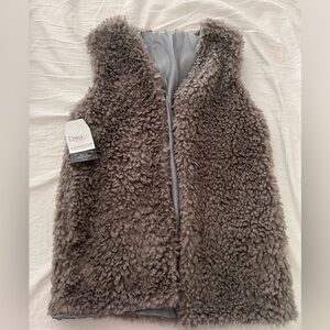 Dark Grey Sherpa Vest